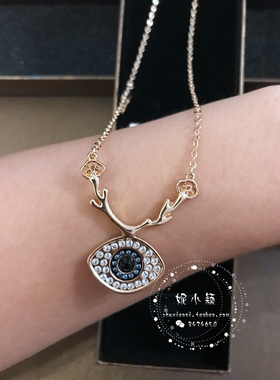 鹿角项链眼睛锌合金材质