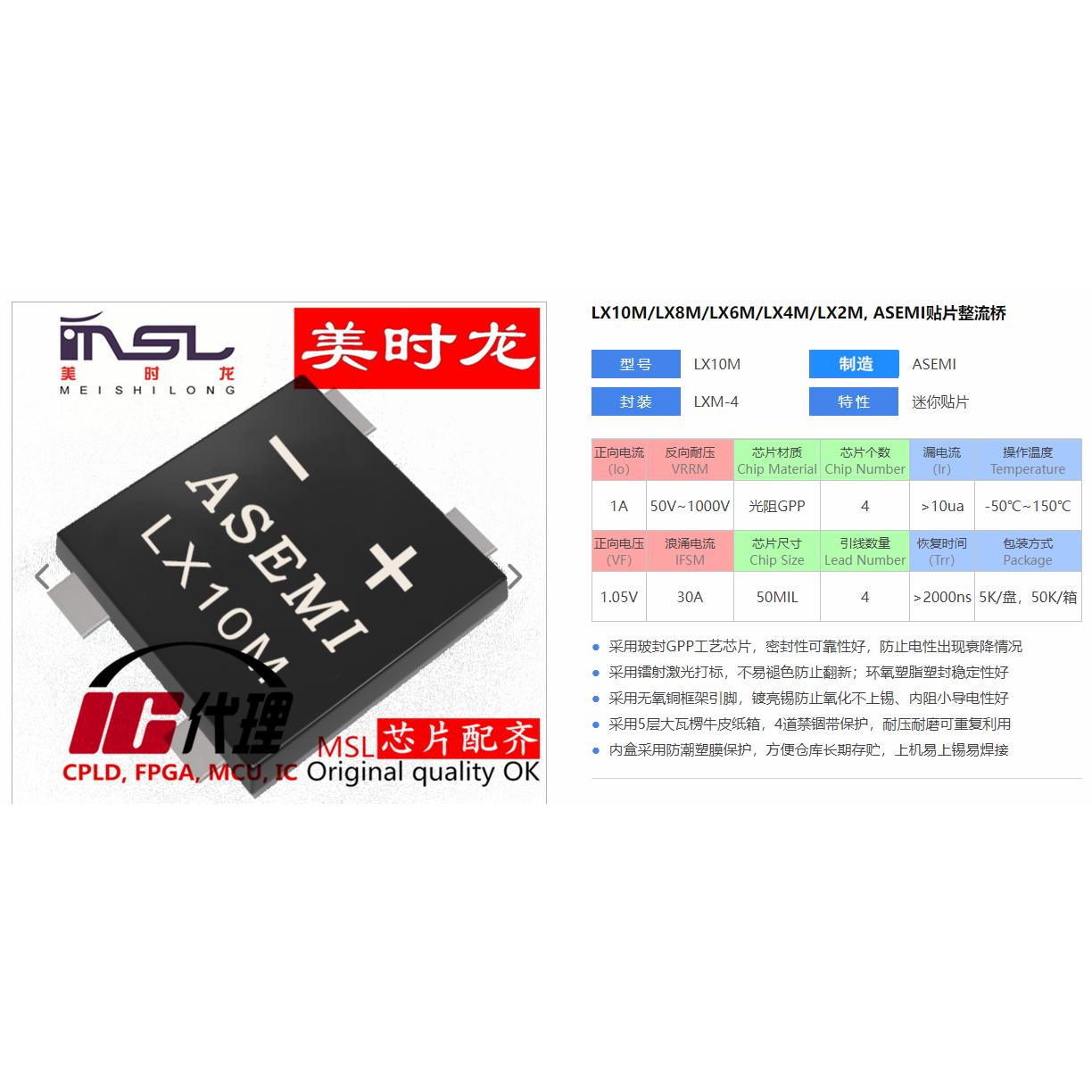 美时龙LX10M常规版原装芯片