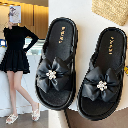 法式厚底8805敏敏2025夏季百搭配裙子一字带沙滩露趾罗马鞋