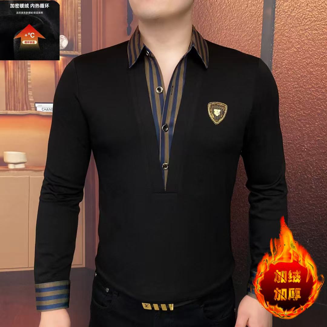 《锋尚》秋冬加绒新款卫衣长袖帅气时尚休闲轻奢男士潮流百搭商务