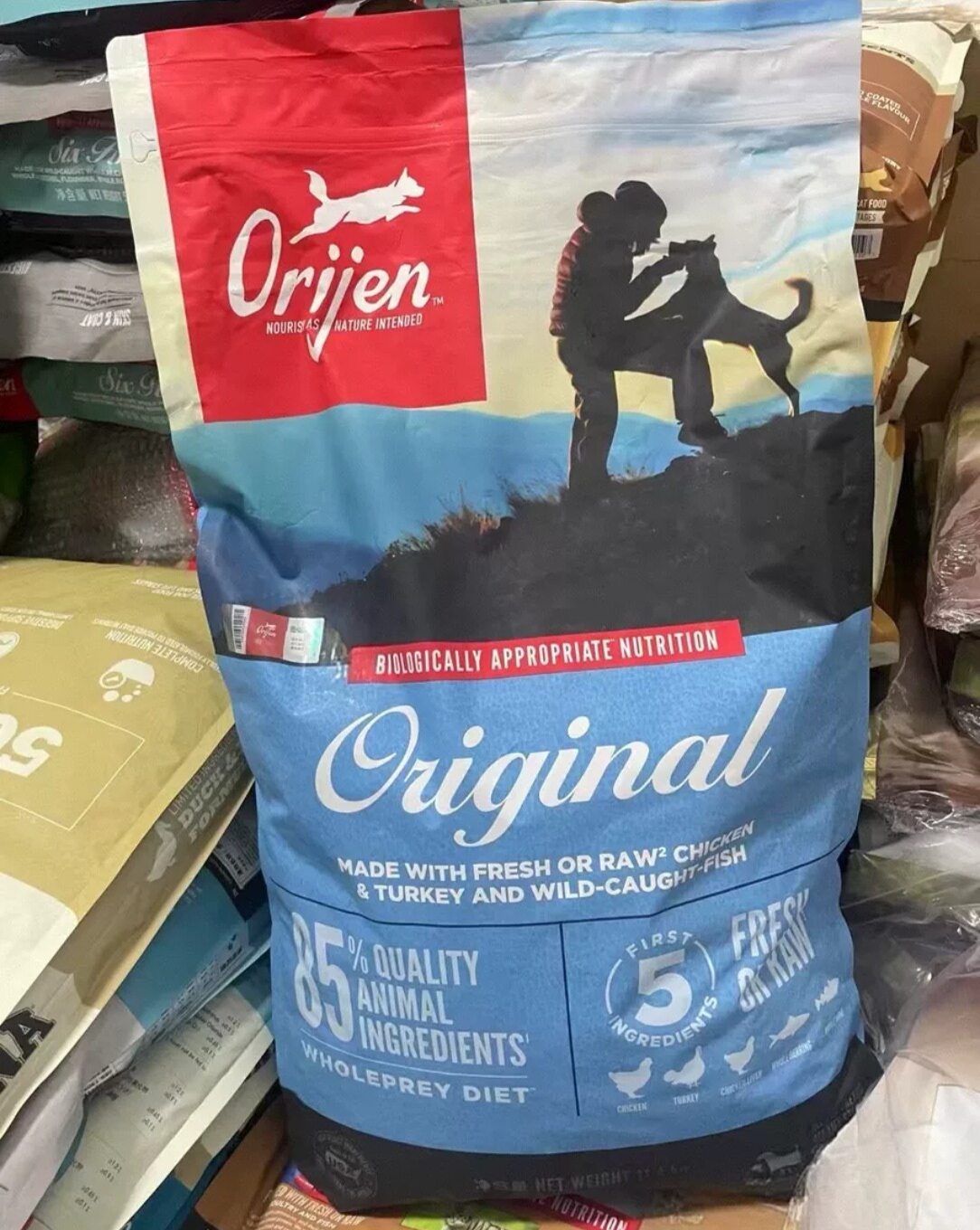 Orijen原始猎食渴望狗粮进口幼犬成犬通用无谷原味鸡肉六种鱼犬粮