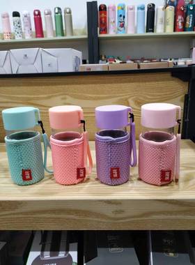 20便利100超小迷你minicup玻璃杯韩国创意便携防漏水随手水杯小巧