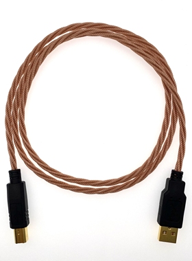 USB-A转USB-B方口解码耳放线声卡纯银发烧台式解码器DAC数据线