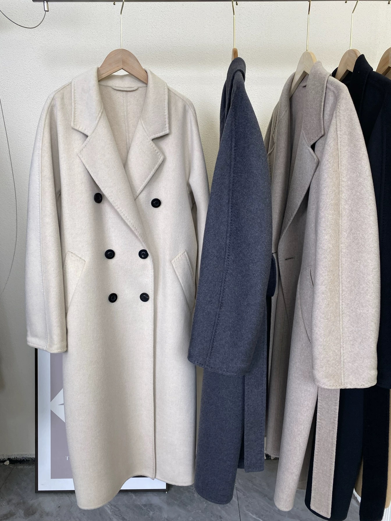 经典801长款！细度15微米左右！100纯山羊绒双面羊绒大衣外套宽松