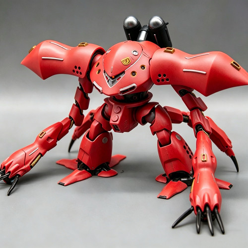 GL 中国红HGUC 037 1/144高战蟹长手蟹 魔蟹红色 拼装模型带水贴
