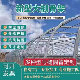 温室大棚支架拱杆养殖棚种植大棚钢管骨架全套猪鸡舍定制农用育苗