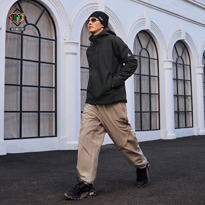 阿迪达斯秋冬男女连帽运动夹克