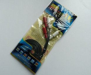 全铜3米 二对二 AV音频线 电脑音箱视频线 2对2 4头 RCA莲花线