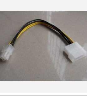 D型口台式主机连接电脑主板电源连接转接线 P3电源转P4转接线