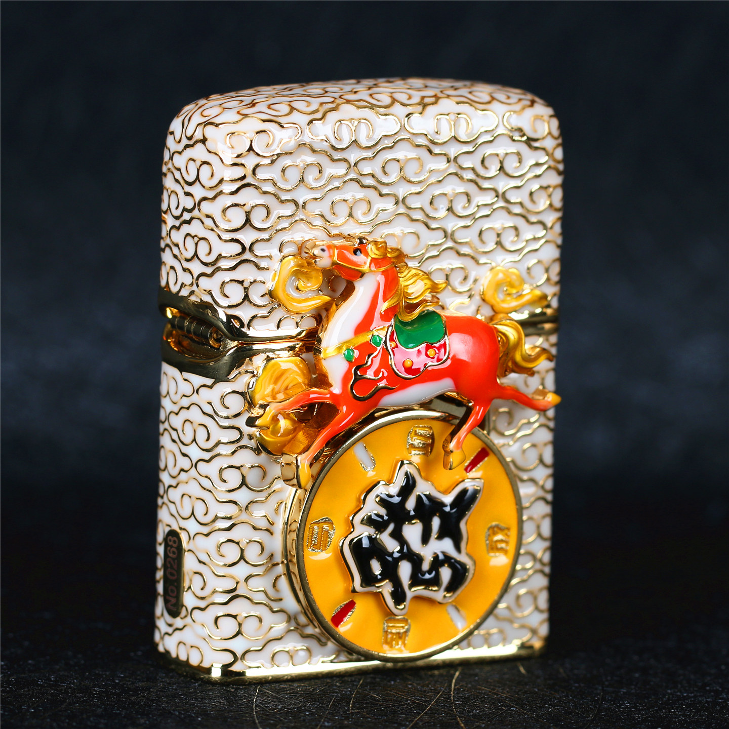 zippo芝宝煤油防风打火机铠甲机马到成功发财罗盘 限量版男士礼物