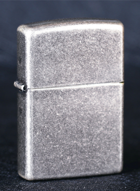 zippo芝宝煤油防风打火机古银光板复古做旧121fb 男士礼物 送长辈