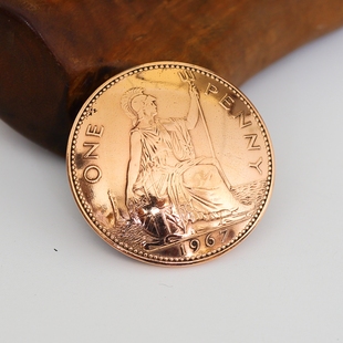 手工银钎焊真硬币扣财布扣不列颠女神钱包扣养牛扣皮雕皮艺配饰