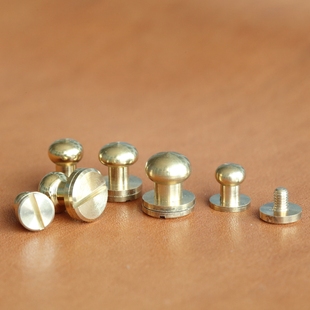 实心黄铜镀铬和尚头奶嘴钉皮雕皮艺包装 饰钉五金配件亮银色10个装