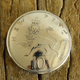 手工银钎焊真硬币扣复古养牛装饰扣财布扣钱包扣皇家狮子皮艺五金