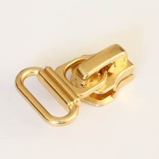 装 DA8SZ446金铜色码 拉链配件 YKK5号金属拉链头拉头带自锁5M 正品