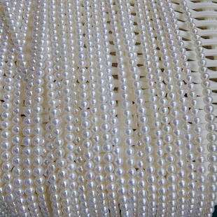 3-3.5mm天然淡水近正圆强光小米极细珍珠项链锁骨链DIY散珠半成品