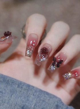 FUYU-NAIL乌梅子酱手工穿戴美甲