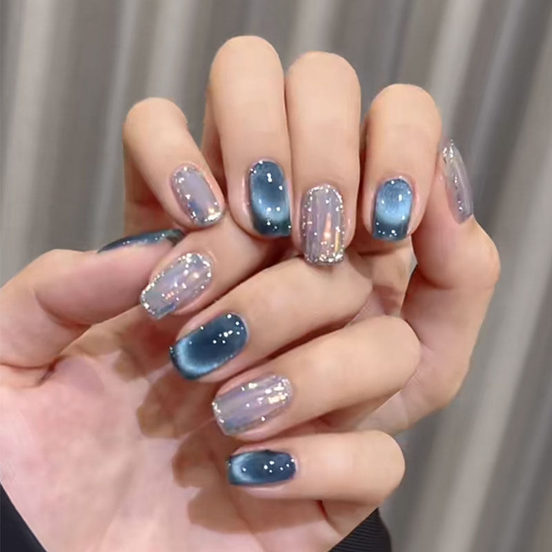 FUYU-NAIL法式猫眼宝石穿戴甲