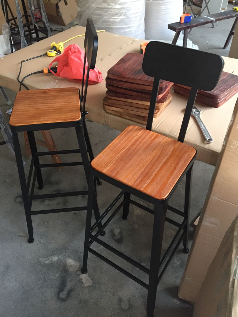 铁艺实木家用酒吧吧台椅欧式高吧椅高凳高脚凳吧凳吧椅凳前台椅子