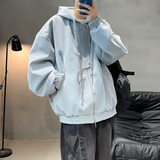 网图慎用纹理设计感连帽皮衣夹克情侣休闲外套A093-JK960-特P78，男装夹克，电商A093