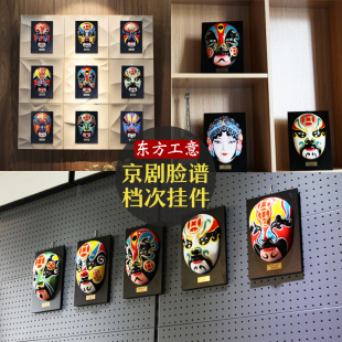 戏曲京剧脸谱面具财神火锅店餐厅挂饰摆件五路财神特色礼品送老外