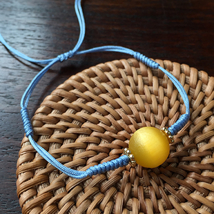 清代官造宫廷御用古法猫眼老琉璃手链多色编绳浅蓝色浅紫色粉红色