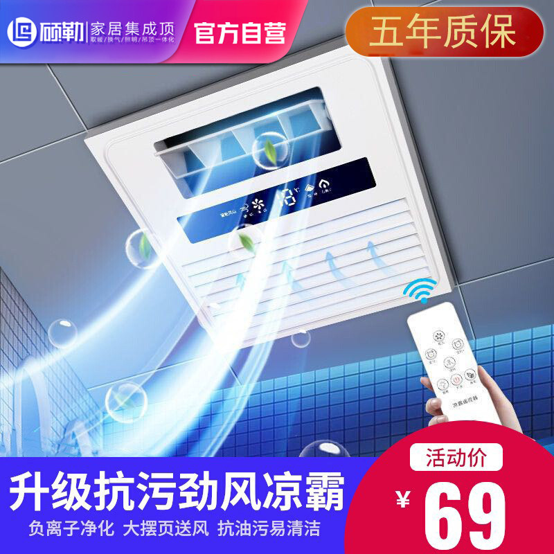 凉霸厨卫大风力电风扇照明二合一