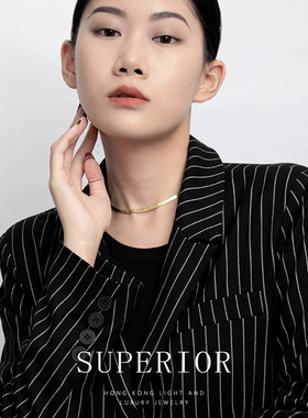 superior银镀金系列·925银镀金蛇骨大气复古欧美款项链