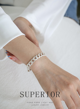 superior银镀金系列·925纯银轻奢古典大气欧美设计款手镯