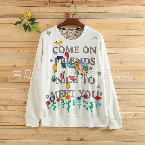 秋冬季纯棉RO喷水韩版宽松卫衣