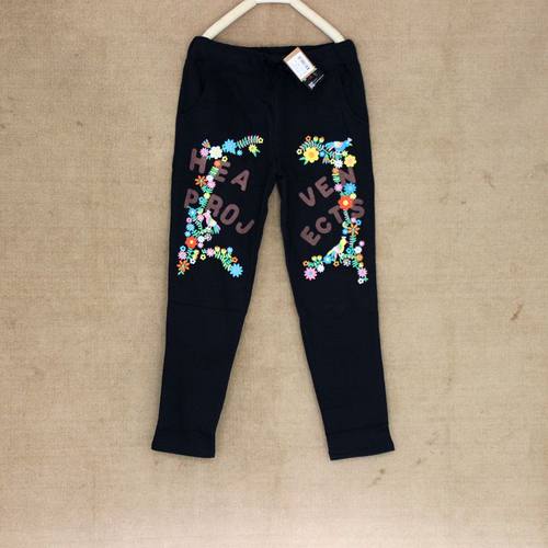 rough花鸟冬季抓绒铅笔休闲裤