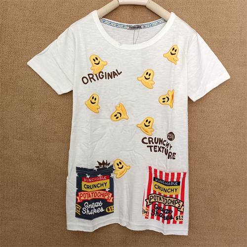 rough 纯棉精灵口袋少女t恤短袖宽松2024年夏季韩版ins原宿风上衣