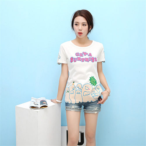 半袖夏季女装上衣纯棉短袖t恤