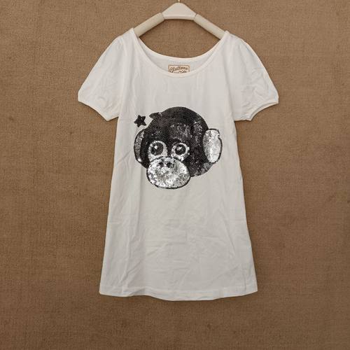 韩国短袖t恤女rough亮片绣2024夏季新款韩版宽松纯棉ins 半袖上衣