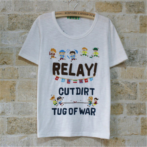 t恤女短袖女装2024新款潮春夏装学生宽松韩版运动会百搭rough上衣