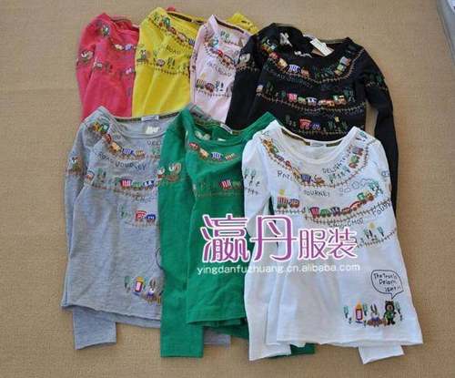 2021外贸原单春夏季长袖T恤日系