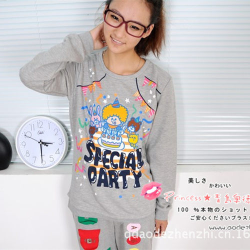 0圆领卫衣rough可爱少女生日T恤