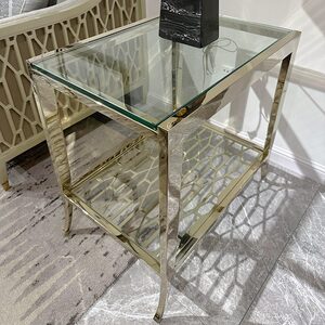 美克美式轻奢客厅方形角几样本房酒店设计师咖啡桌沙发简约茶边几