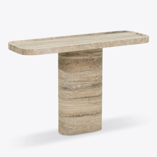 中古天然洞石玄关台现代简约客厅隔断侘寂入户门厅走廊条案端景台