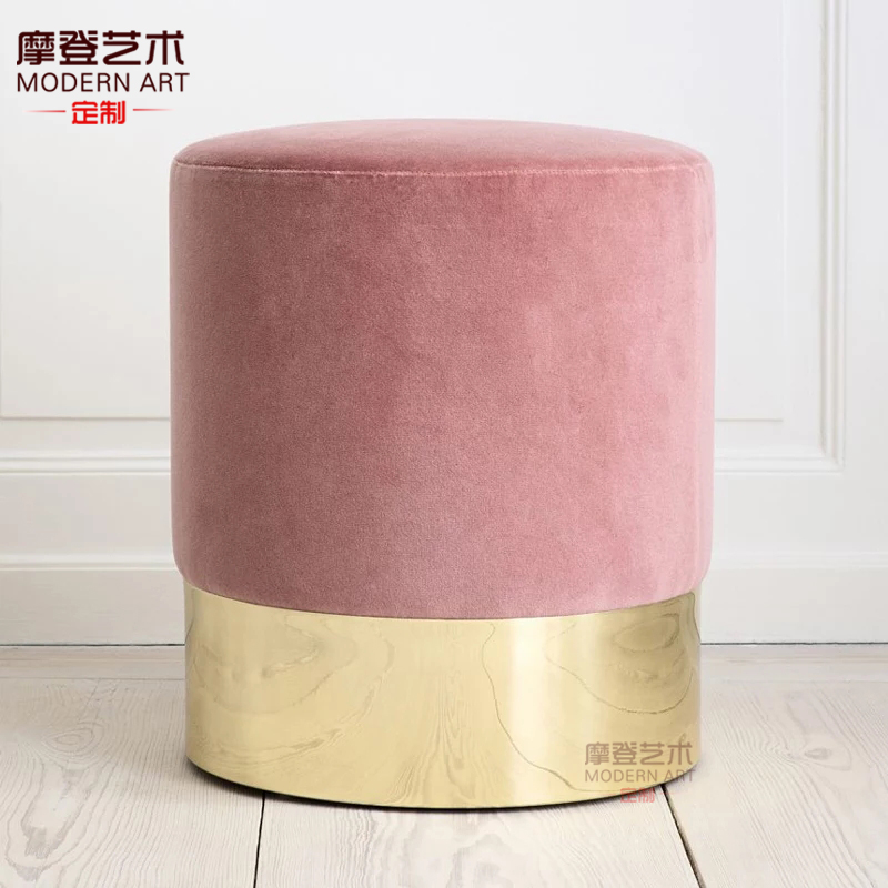 北欧风布艺客厅简易创意小圆凳
