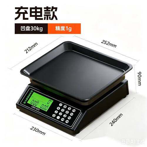 防水精准1g厨房电子秤30kg
