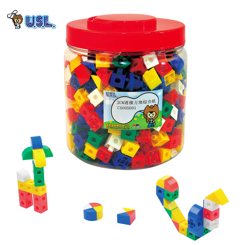 七色花幼教积木链接块儿童塑料积塑台湾游思乐进口幼儿园益智玩具