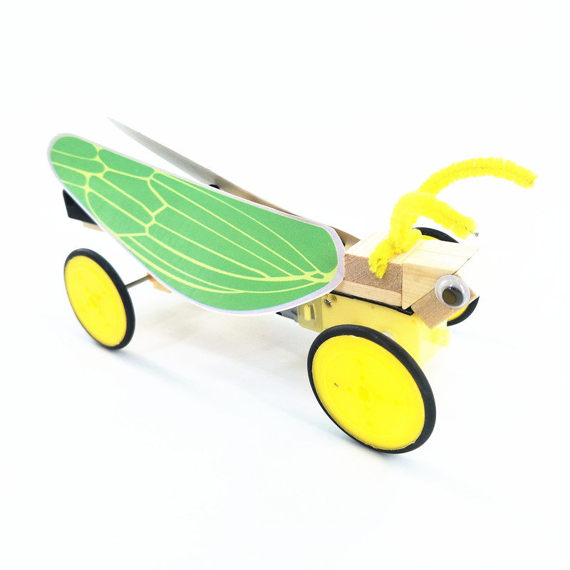 diy科技小制作自制电动蝗虫儿童手工 拼装模型科学实验材料