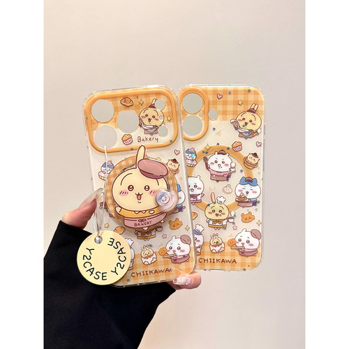 可爱草莓蛋挞吉伊卡哇磁吸支架适用苹果17promax手机壳15iphone16pro保护套13/14双层IMD高级感日韩ins风防摔