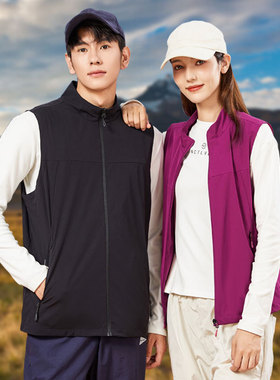 杰恪狼王79887/79888 情侣立领纯色背心户外露营坎肩防风马甲定制