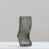 简约轻奢风设计大号直筒树根落地放吊钟玻璃花瓶家居软装 工艺品