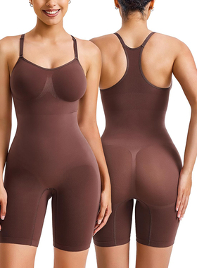 Women's Racer Back Seamless Bodysuit Full Body Shaper 塑身衣