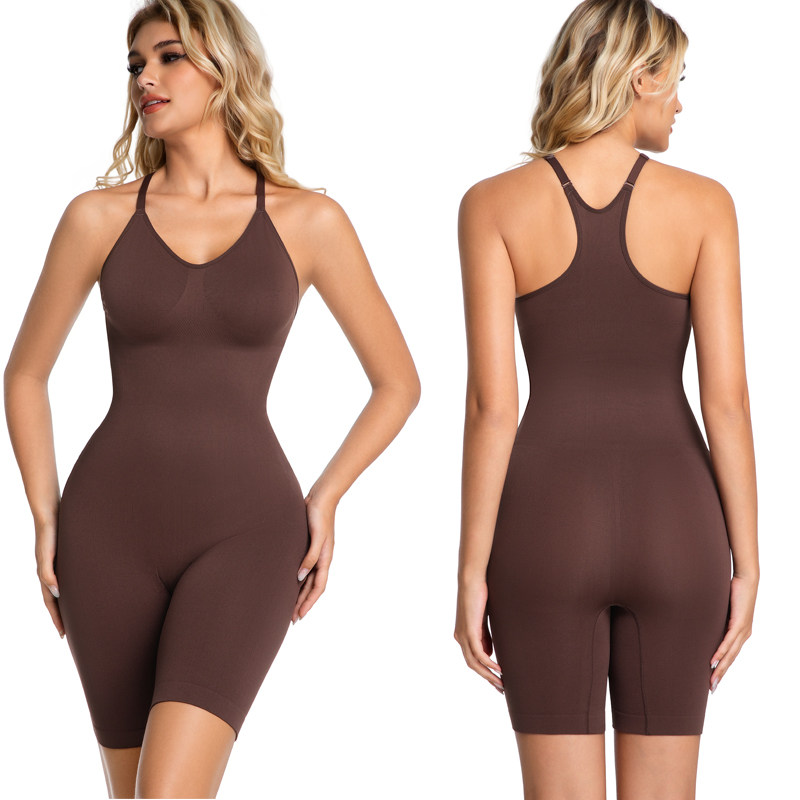 新款女式无缝塑身连体衣Bodysuit Shapewear Racerback Seamless