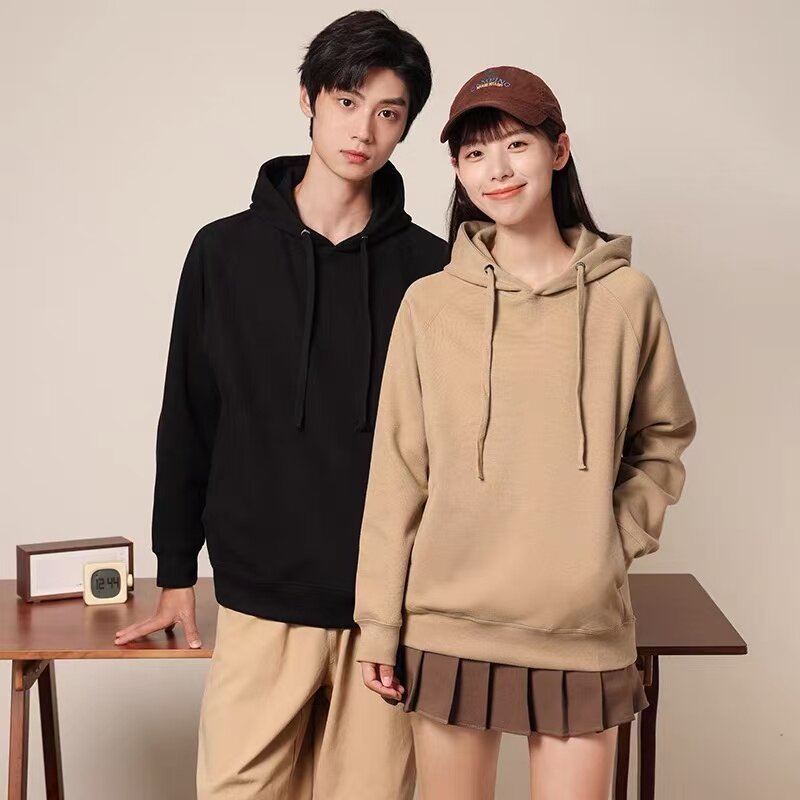 定制套头带帽卫衣春秋冬男女工作服保暖加绒纯棉工装订做印制LOGO