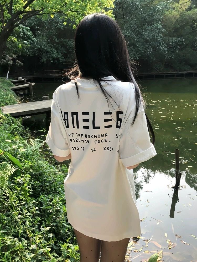 100%重磅纯棉短袖t恤情侣潮牌夏装韩版宽松女百搭半袖上衣ins